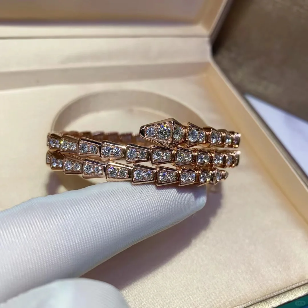 Buy replica Bvlgari Serpenti Viper Bracelet - Full Diamond and replica jewelry from PICKS Jewelry