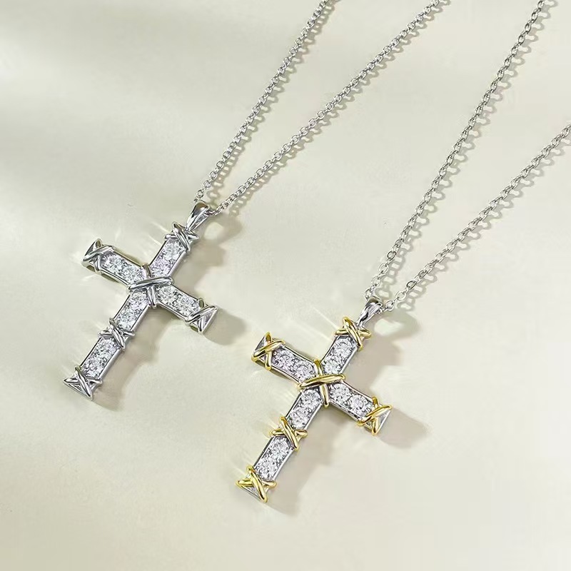 Buy replica Tiffany Ten Stone Cross Pendant with Diamonds and replica jewelry from PICKS Jewelry