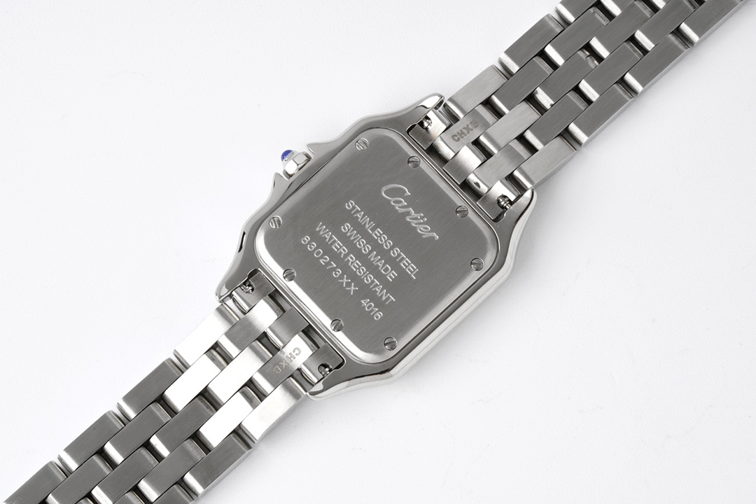 Buy replica Cartier Silver Panthère de Watch - Medium 27*37MM and replica jewelry from PICKS Jewelry