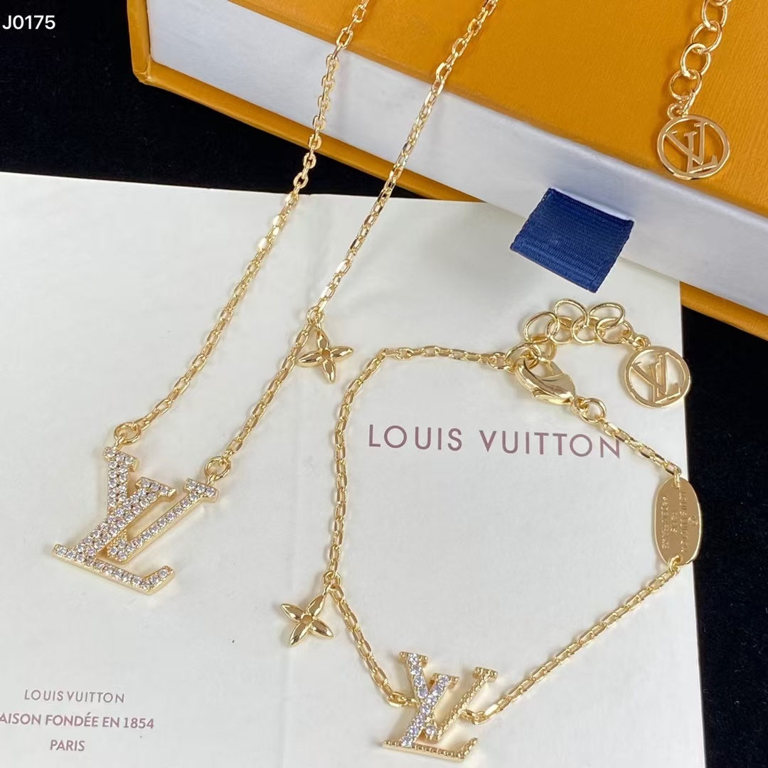 Buy replica Louis Vuitton Diamond LV Letters Bracelet and replica jewelry from PICKS Jewelry