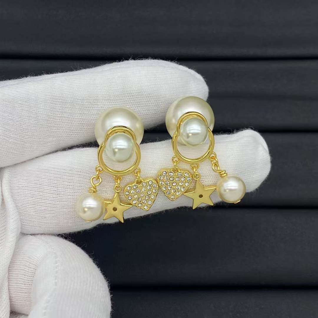 Buy replica Dior Heart Star Pearl Earrings and replica jewelry from PICKS Jewelry