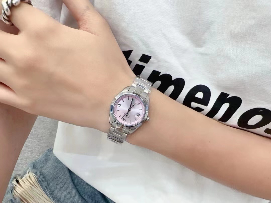 Buy replica Vivienne Westwood Light Pink Dial Saturn Watch - 28MM and replica jewelry from PICKS Jewelry