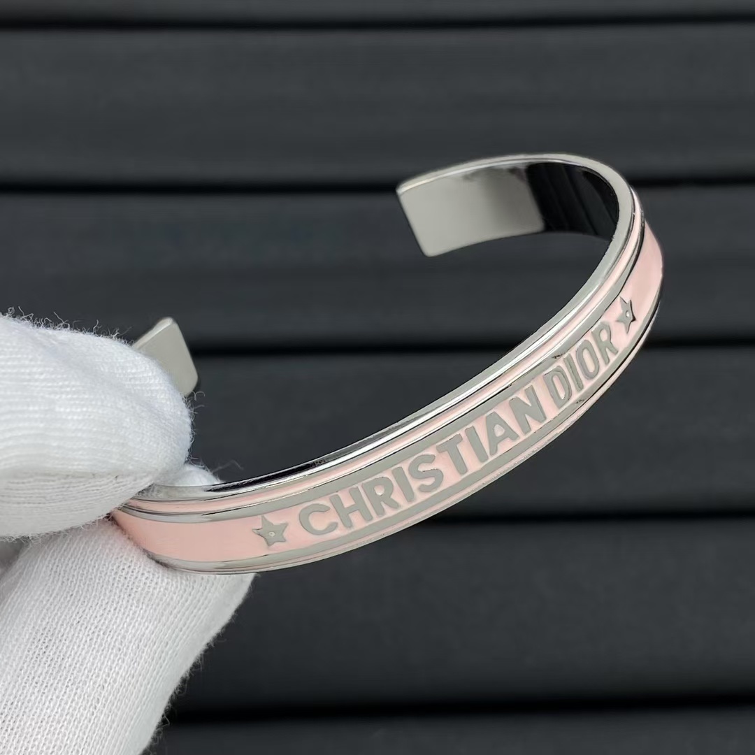 Buy replica Christian Dior Pink Enamel Bangle Bracelet and replica jewelry from PICKS Jewelry