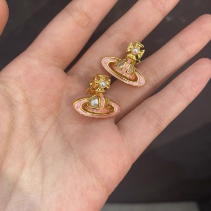 Buy replica Vivienne Westwood Enamel Candy Color Saturn Earrings and replica jewelry from PICKS Jewelry