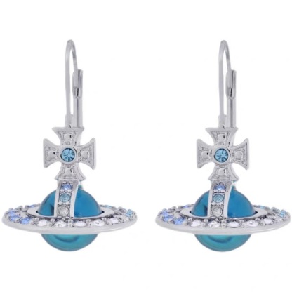 Buy replica Vivienne Westwood Gradient Color Diamond Crystal Ball Saturn Earrings and replica jewelry from PICKS Jewelry