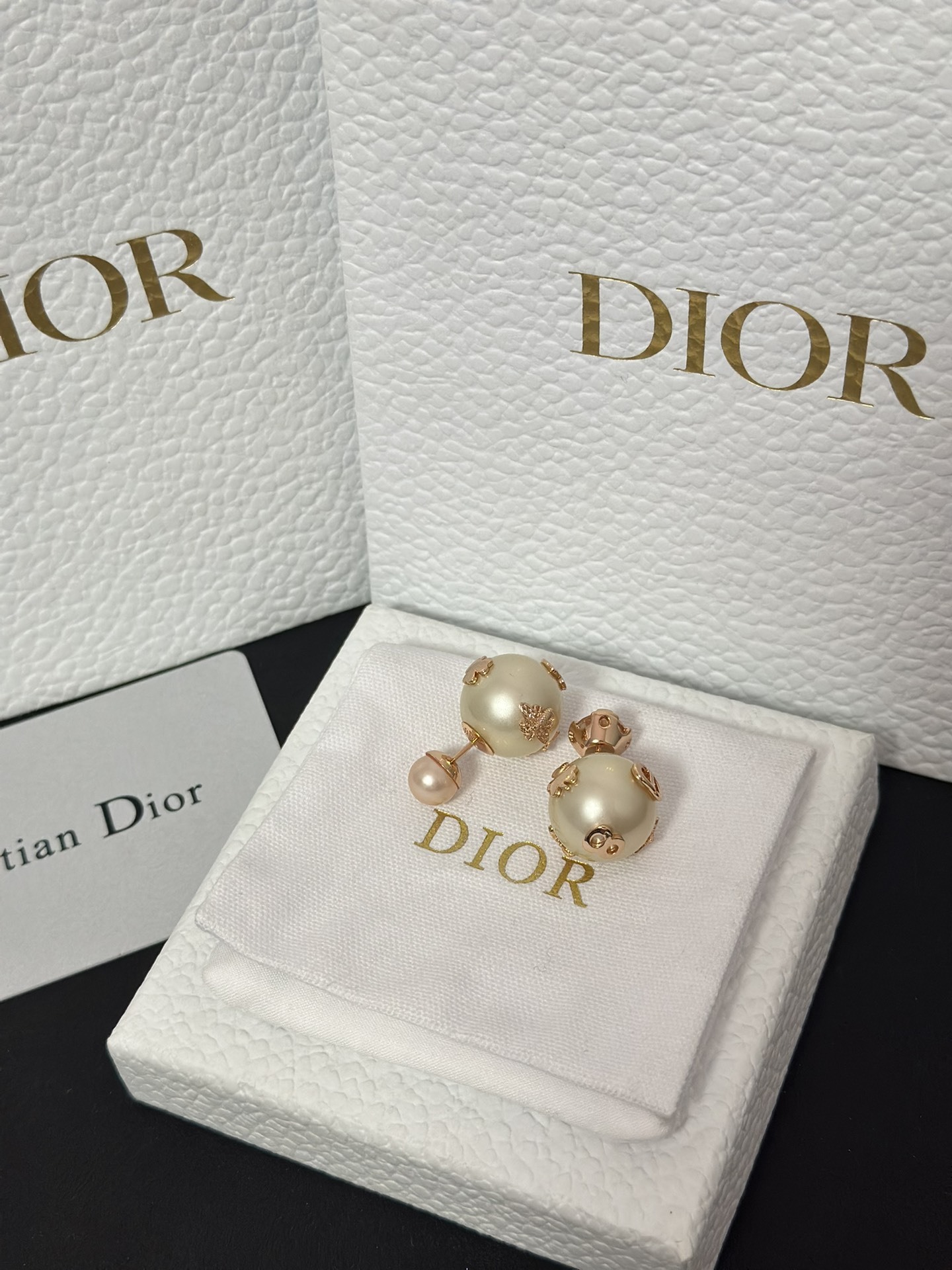 Buy replica Dior New Two Pearls Stud Earrings and replica jewelry from PICKS Jewelry