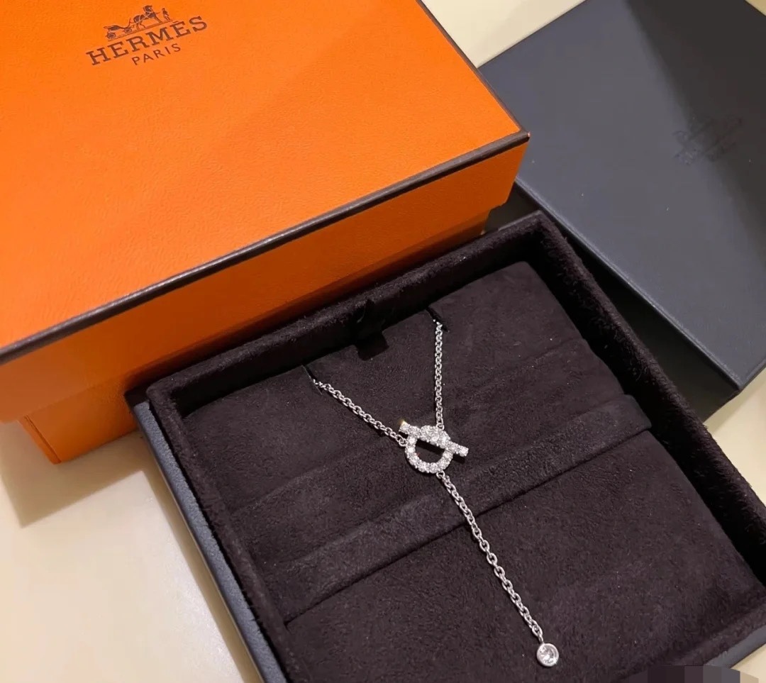 Buy replica Hermes Q Tassel Y Style Necklace and replica jewelry from PICKS Jewelry
