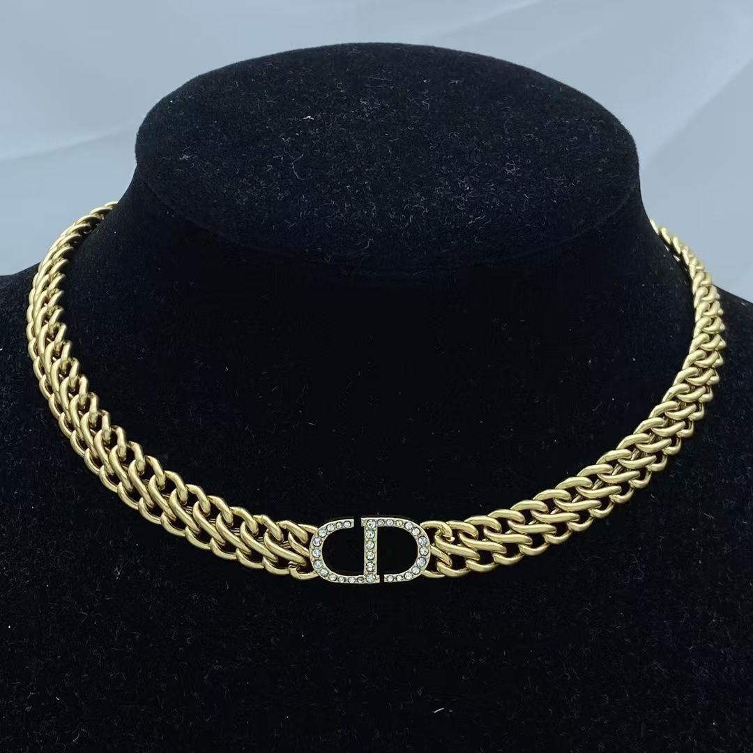 Buy replica Dior CD Pendant Chunky Cuban Chain Choker Necklace and replica jewelry from PICKS Jewelry