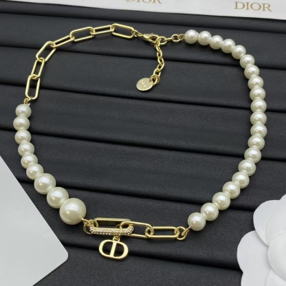 Buy replica Dior Paperclip Chain and Pearl Necklace and replica jewelry from PICKS Jewelry
