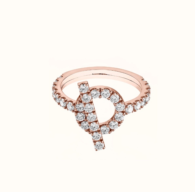 Buy replica Hermes Diamond Paved Q Ring and replica jewelry from PICKS Jewelry