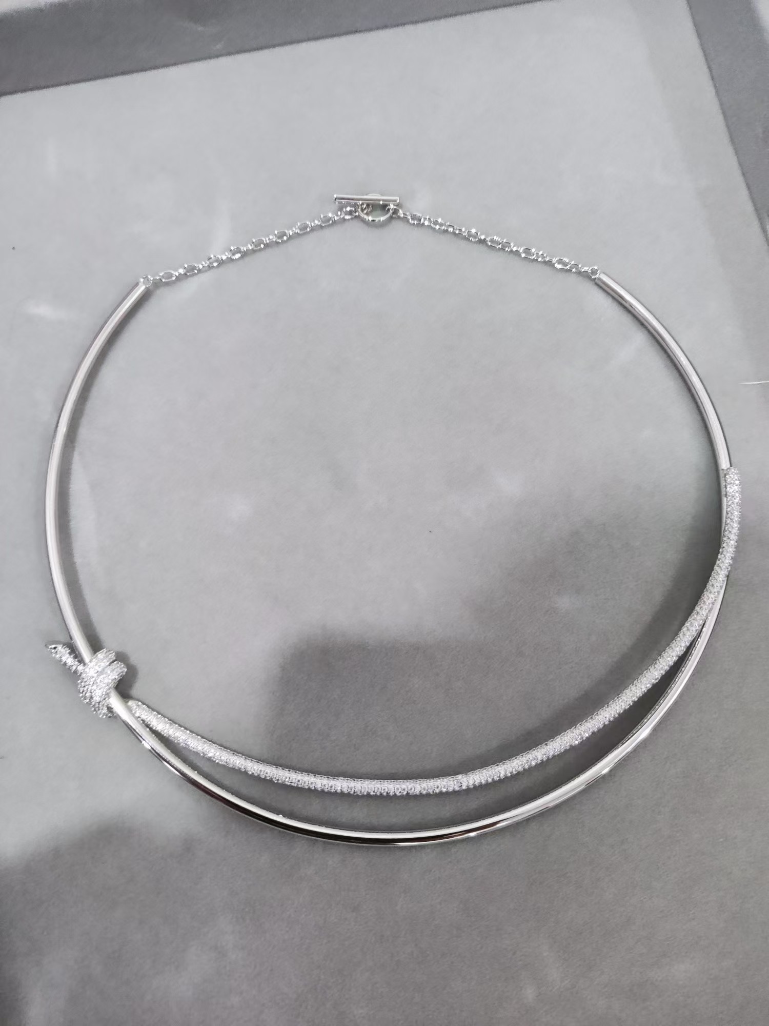Buy replica Tiffany Knot Double Row Hinged Necklace and replica jewelry from PICKS Jewelry