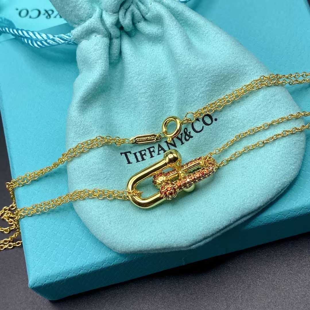 Buy replica Tiffany Large Double Link Pendant Necklace and replica jewelry from PICKS Jewelry