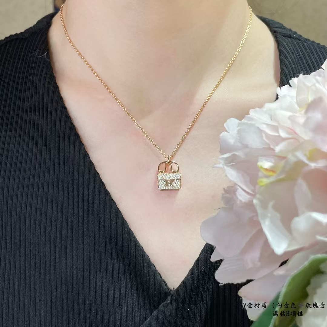 Buy replica Hermes Bag Pendant Necklace and replica jewelry from PICKS Jewelry