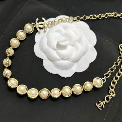 Buy replica Chanel Half Chain Half Ehancered Pearl Necklace and replica jewelry from PICKS Jewelry