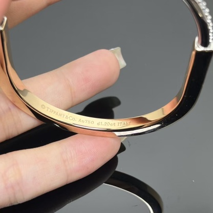 Buy replica Tiffany Lock Bangle Half Pavé Diamonds and replica jewelry from PICKS Jewelry