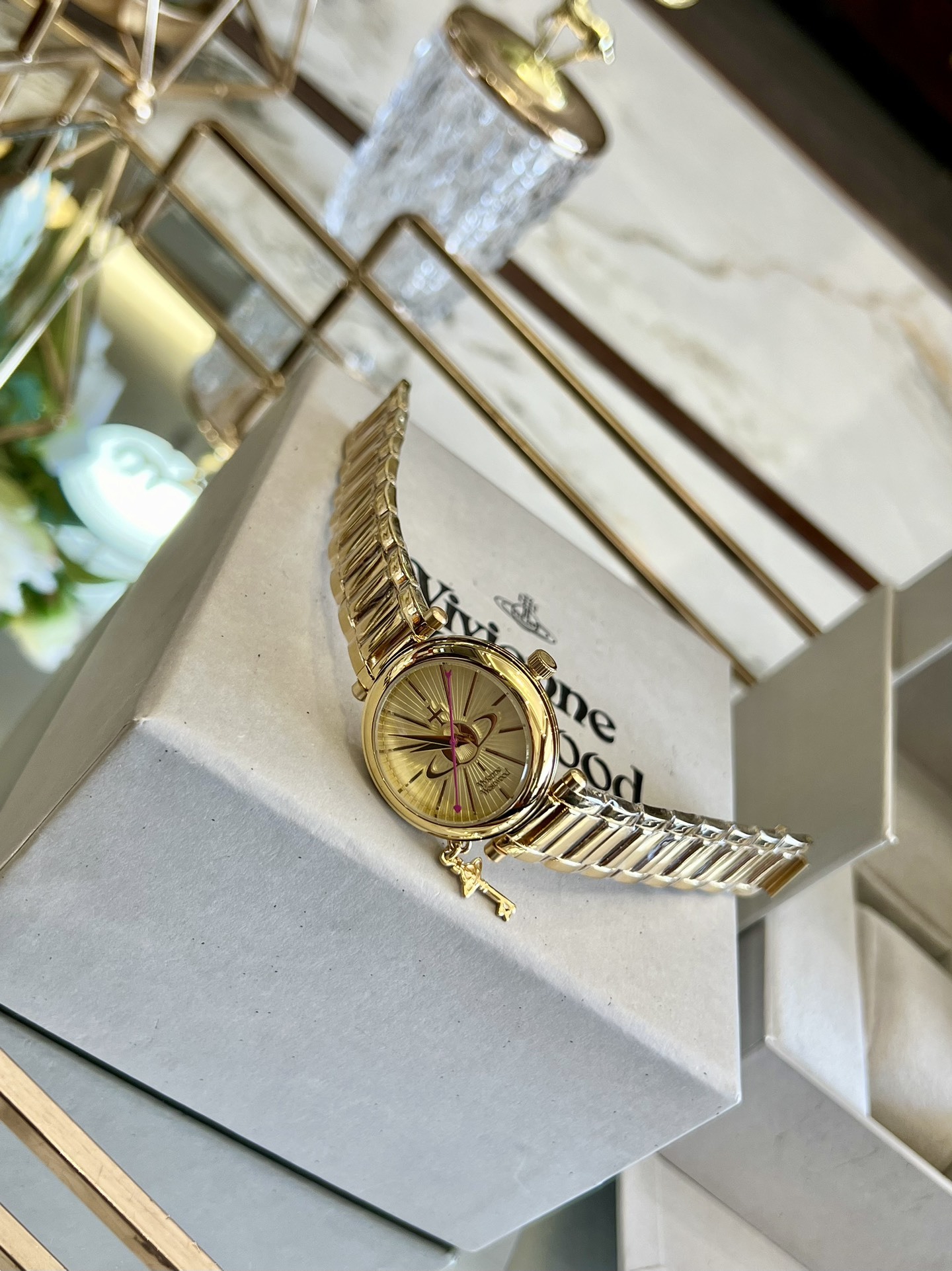 Buy replica Vivienne Westwood Gold Dial Gold Band Watch - 30MM and replica jewelry from PICKS Jewelry
