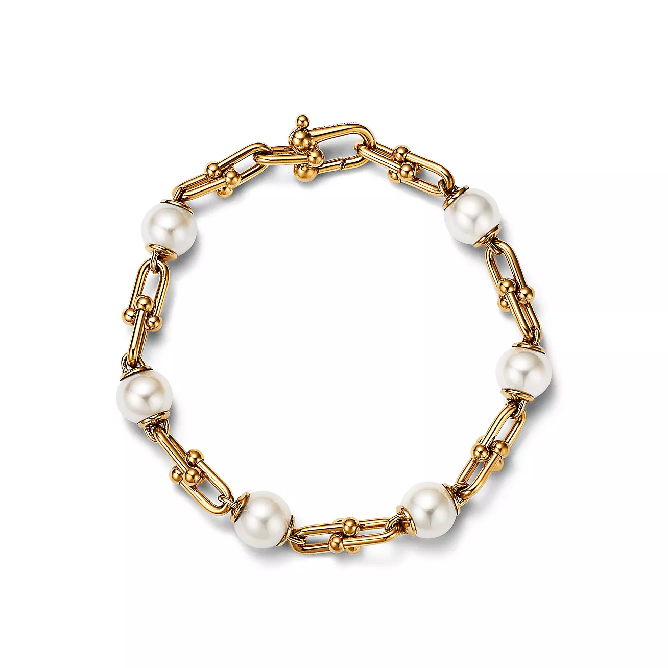 Buy replica Tiffany HardWear Link Bracelet with Freshwater Pearls and replica jewelry from PICKS Jewelry