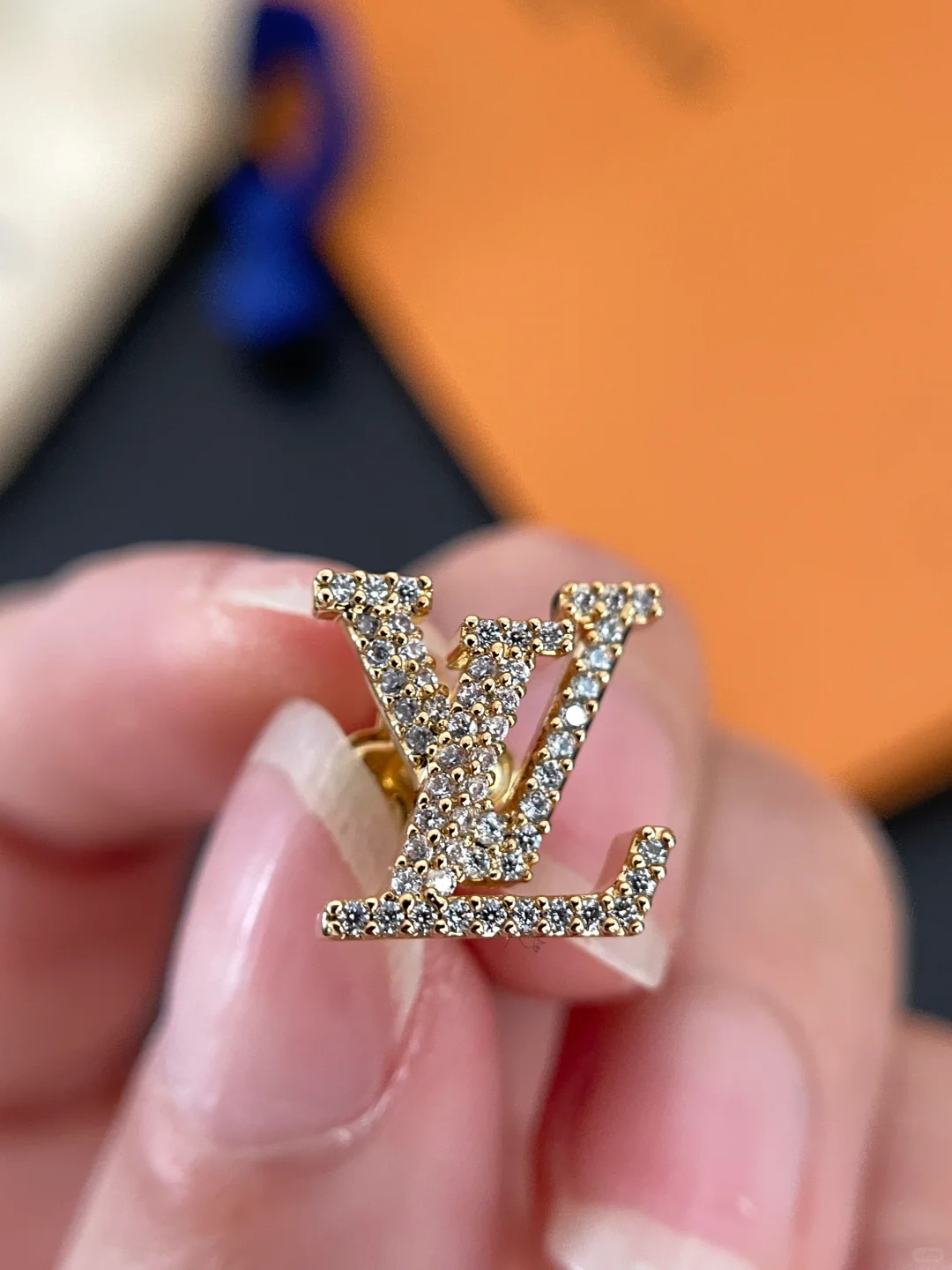 Buy replica Louis Vuitton Diamond LV Letter Earrings and replica jewelry from PICKS Jewelry