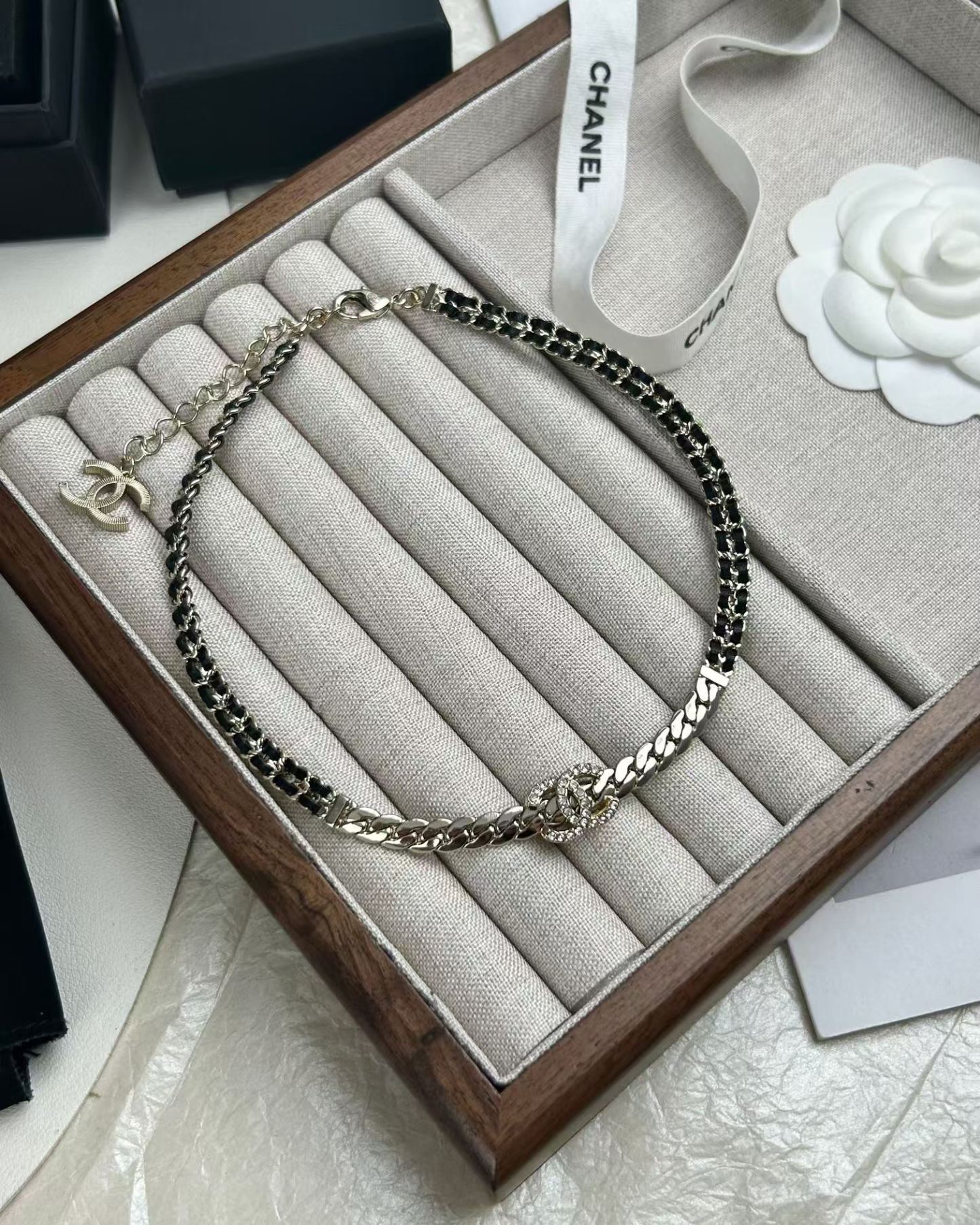 Buy replica Chanel Leather Choker Necklace and replica jewelry from PICKS Jewelry
