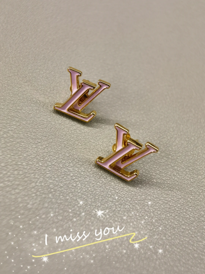 Buy replica Louis Vuitton Pink LV Letter Earrings and replica jewelry from PICKS Jewelry