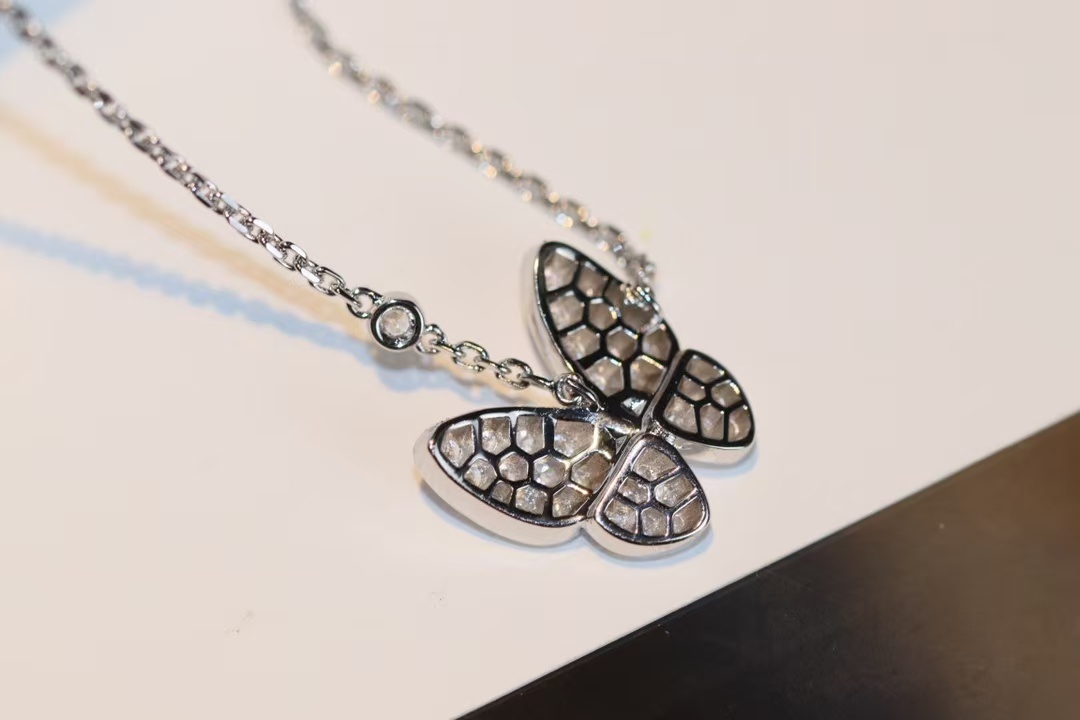 Buy replica Van Cleef & Arpels Two Butterfly Pendant Necklace and replica jewelry from PICKS Jewelry