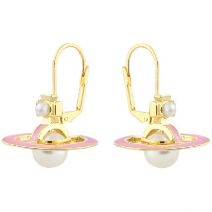 Buy replica Vivienne Westwood Enamel Saturn Pearl Earrings and replica jewelry from PICKS Jewelry