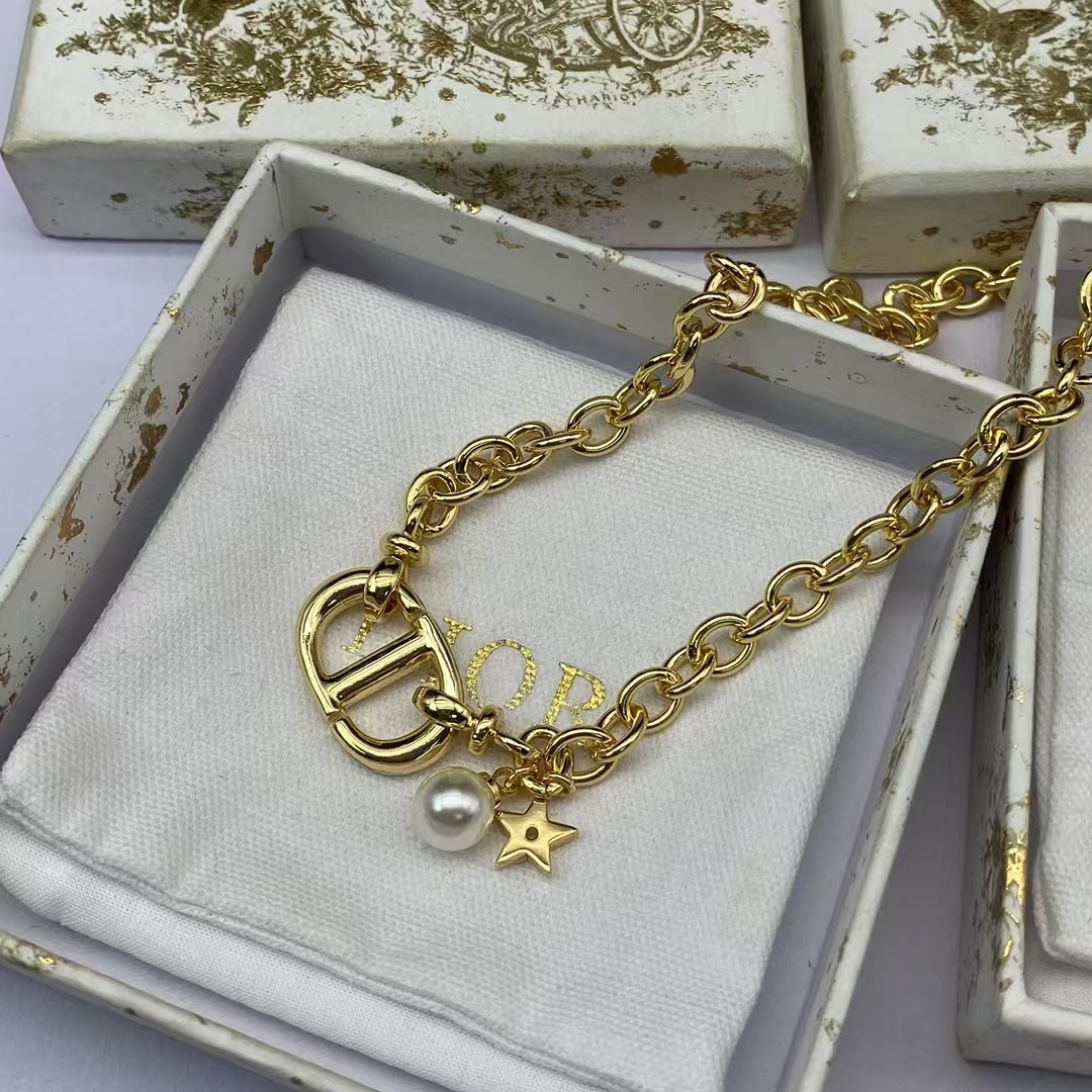 Buy replica Dior CD Pendant with Star Pearl Charm Necklace and replica jewelry from PICKS Jewelry