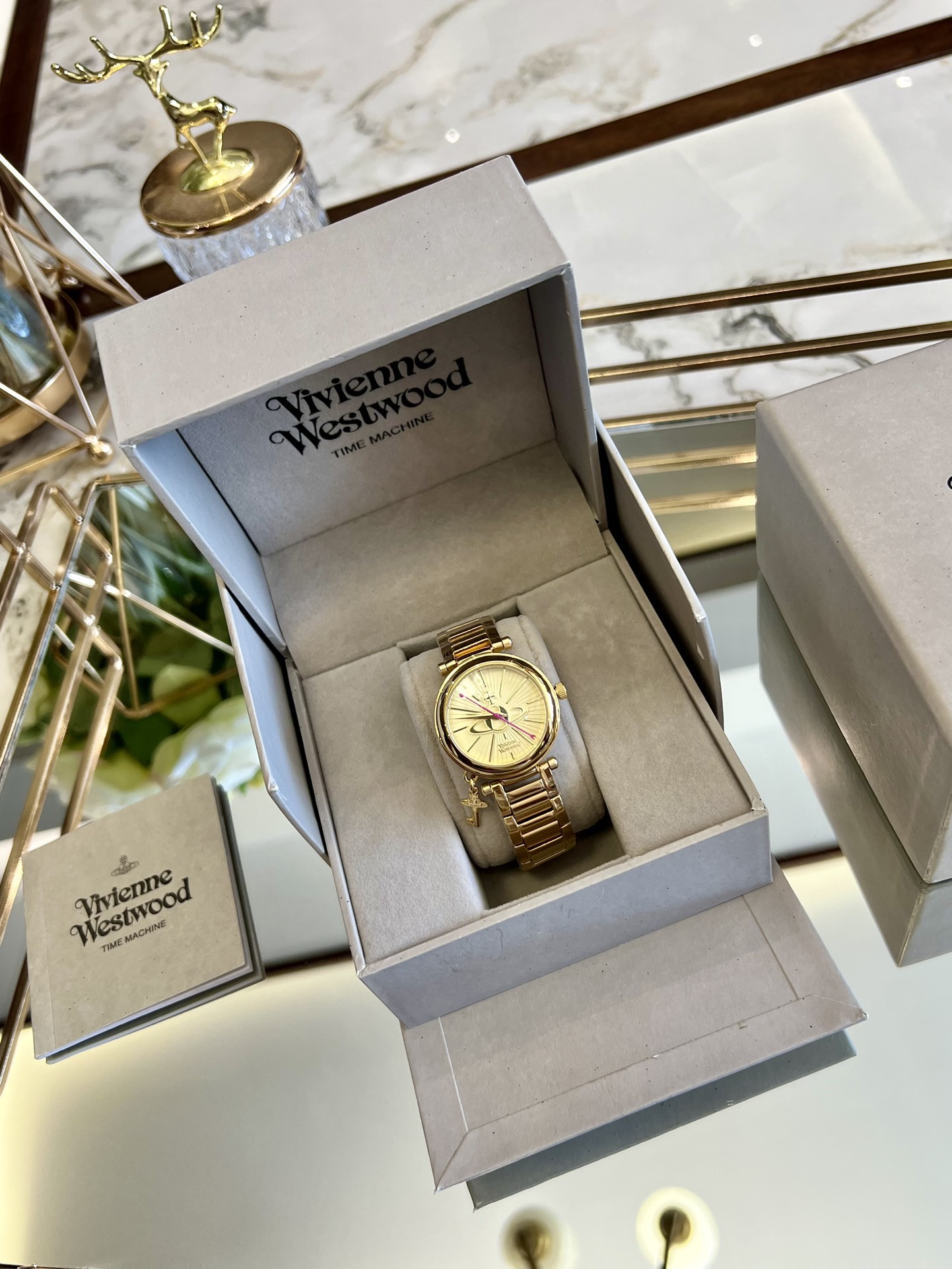 Buy replica Vivienne Westwood Gold Dial Gold Band Watch - 30MM and replica jewelry from PICKS Jewelry
