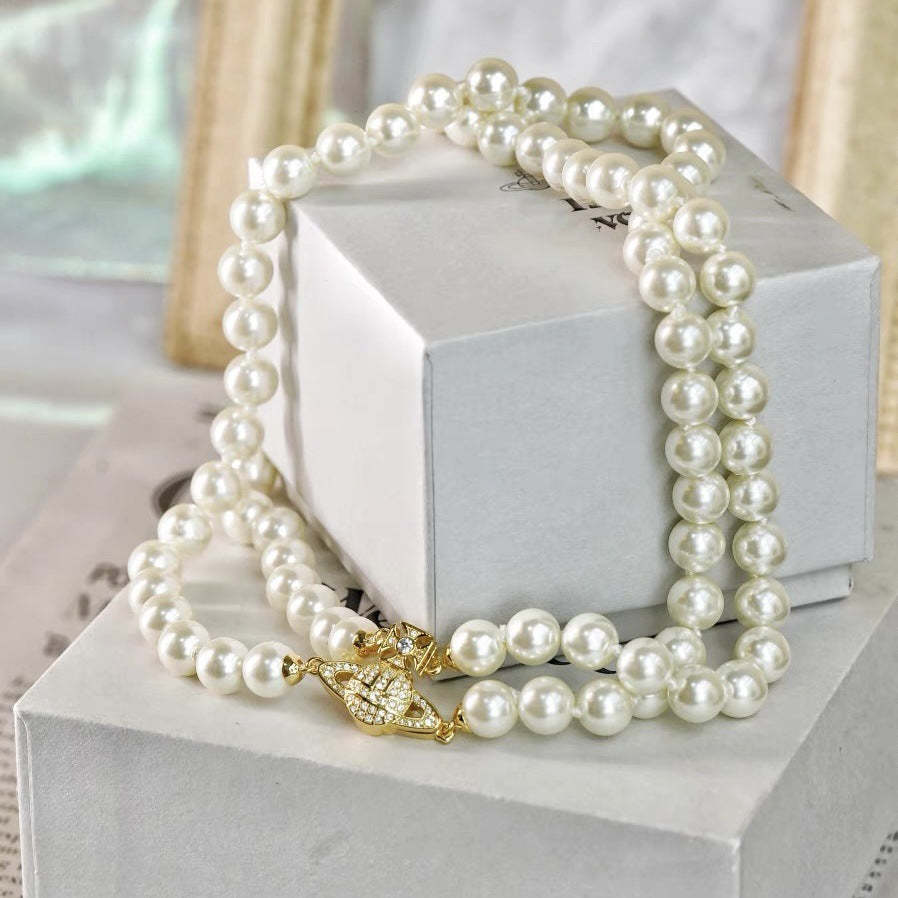 Buy replica Vivienne Westwood 2 Row Pearl Necklace and replica jewelry from PICKS Jewelry