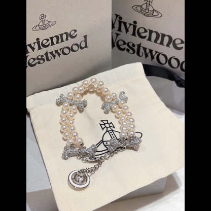 Buy replica Vivienne Westwood 2 Row Pearl Mixing Bone Bracelet and replica jewelry from PICKS Jewelry