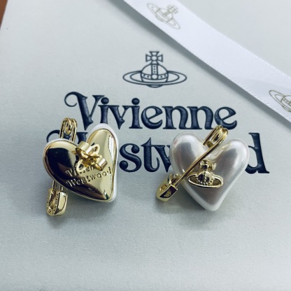 Buy replica Vivienne Westwood Heart Paperclip Saturn Stud Earrings and replica jewelry from PICKS Jewelry
