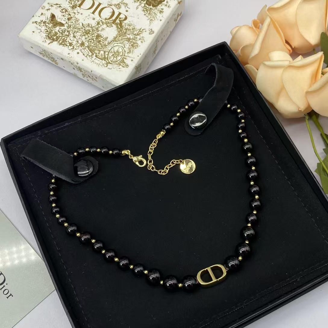 Buy replica Dior CD Pendant Black Pearl Necklace and replica jewelry from PICKS Jewelry