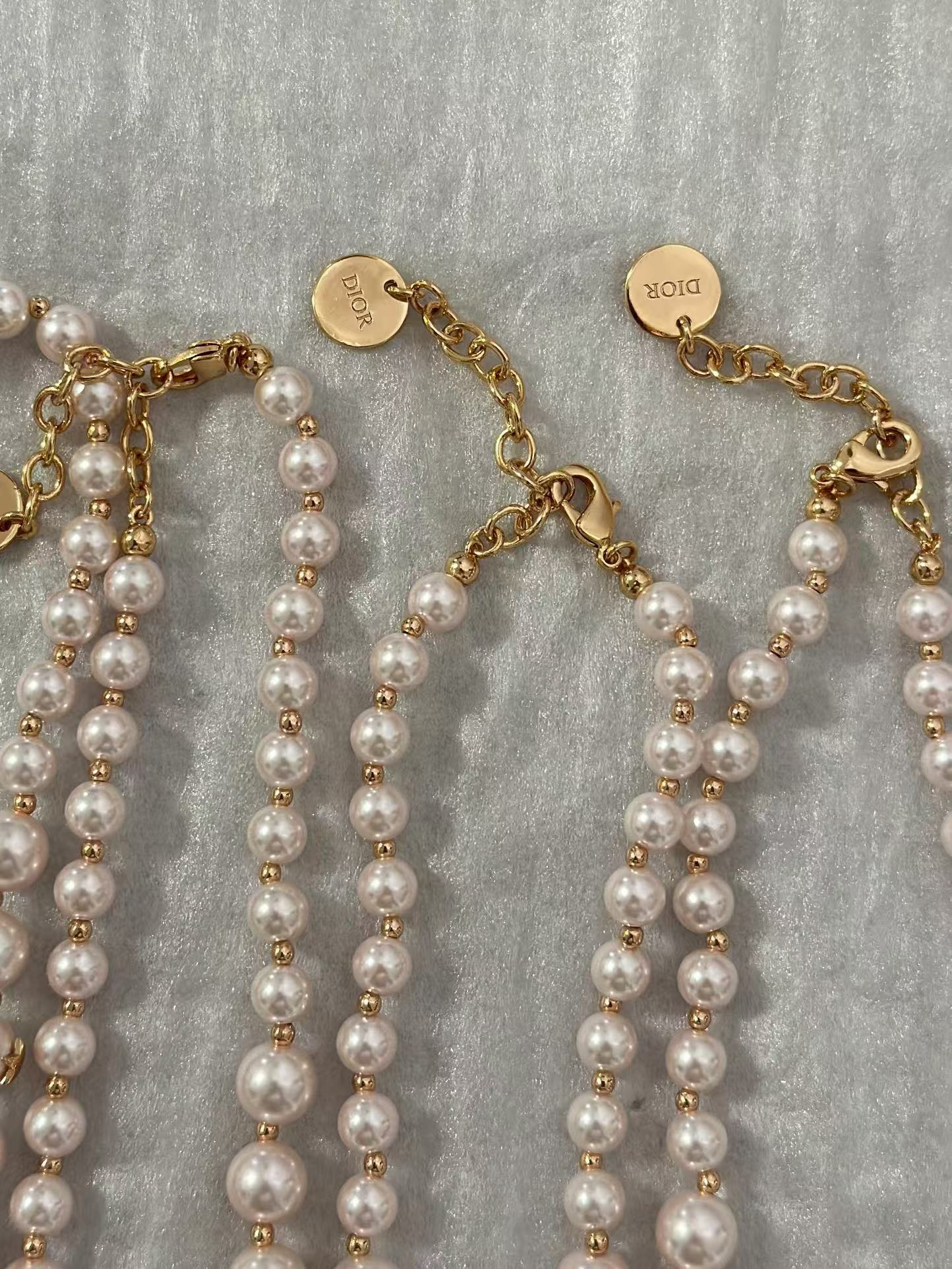 Buy replica Dior Rose Gold- Finish Vintage Pearl Necklace and replica jewelry from PICKS Jewelry