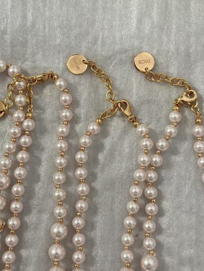 Buy replica Dior Rose Gold- Finish Vintage Pearl Necklace and replica jewelry from PICKS Jewelry