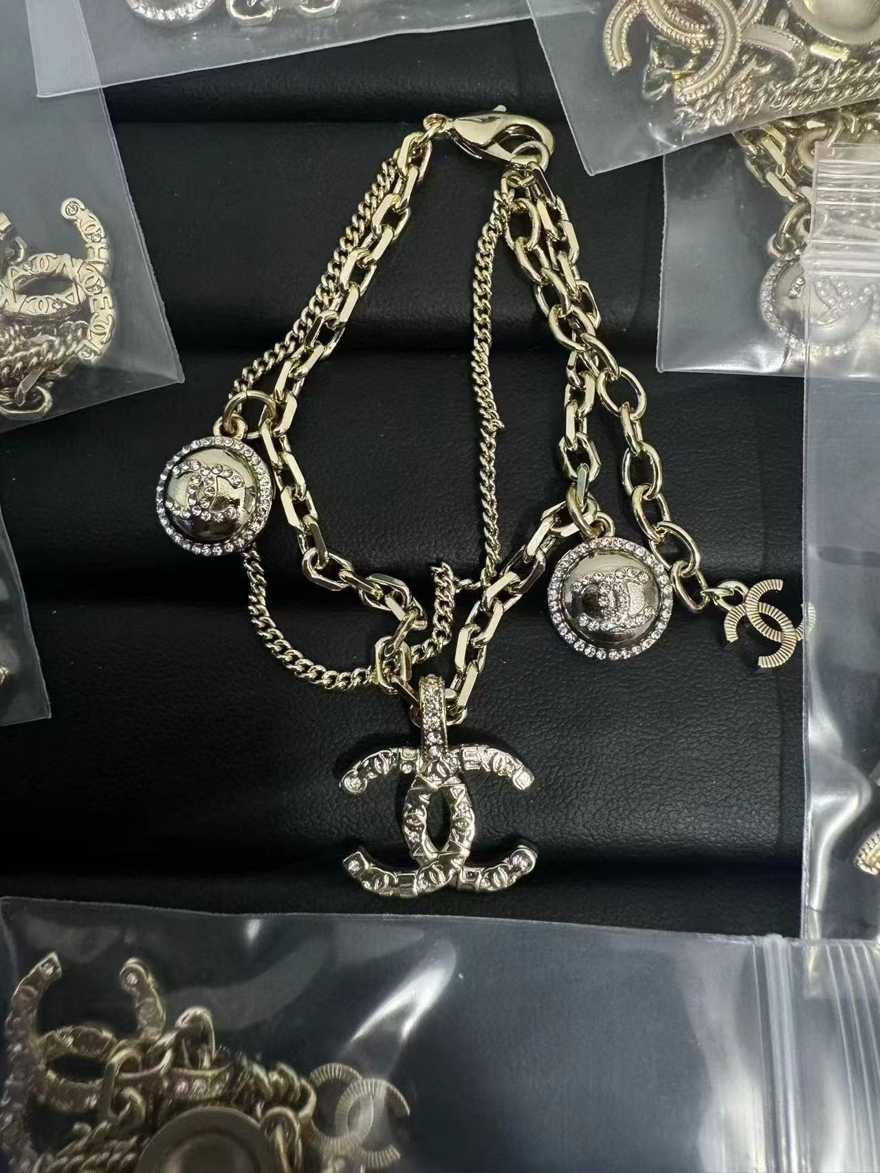 Buy replica Chanel Two Layered Double C Bracelet and replica jewelry from PICKS Jewelry