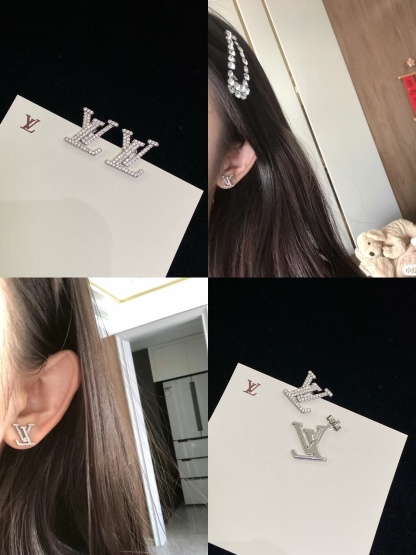 Buy replica Louis Vuitton Diamond LV Letter Earrings and replica jewelry from PICKS Jewelry