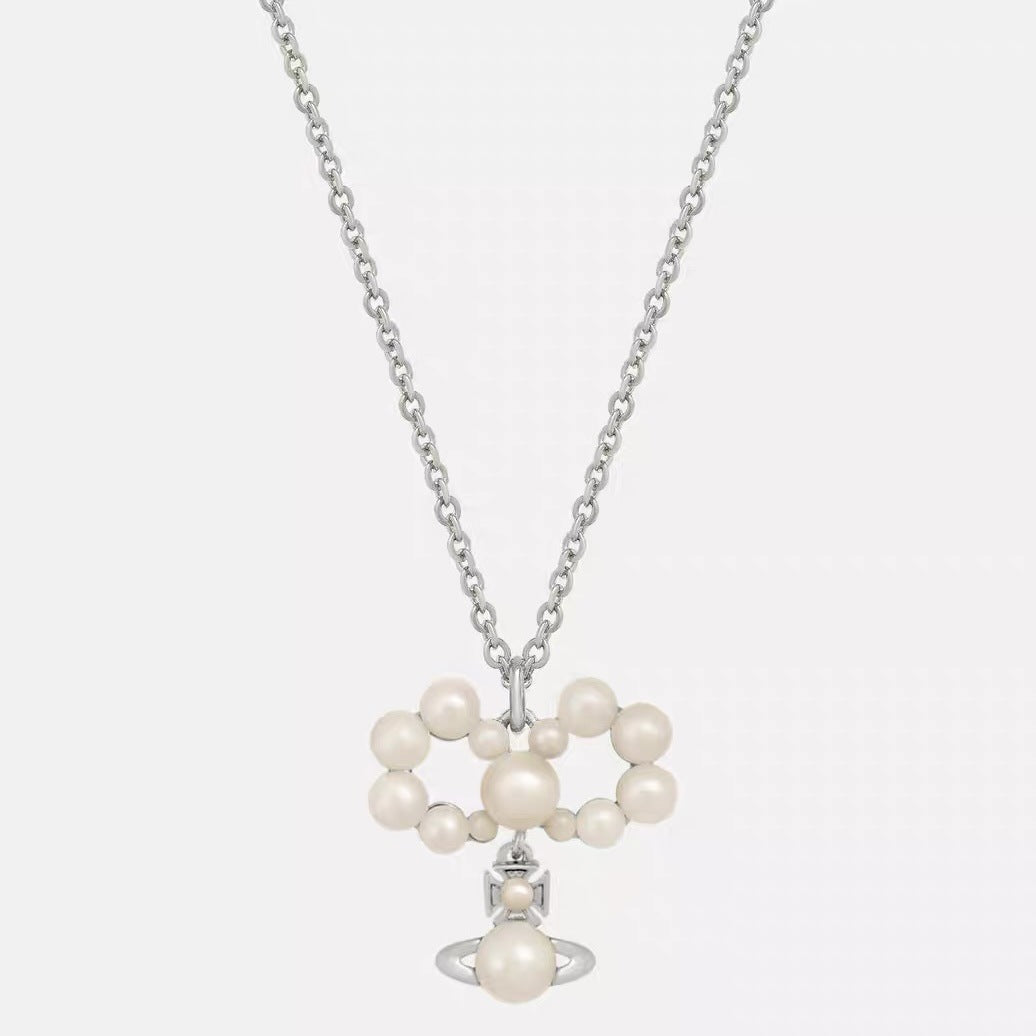 Buy replica Vivienne Westwood Pearl Planet Pendant Necklace and replica jewelry from PICKS Jewelry
