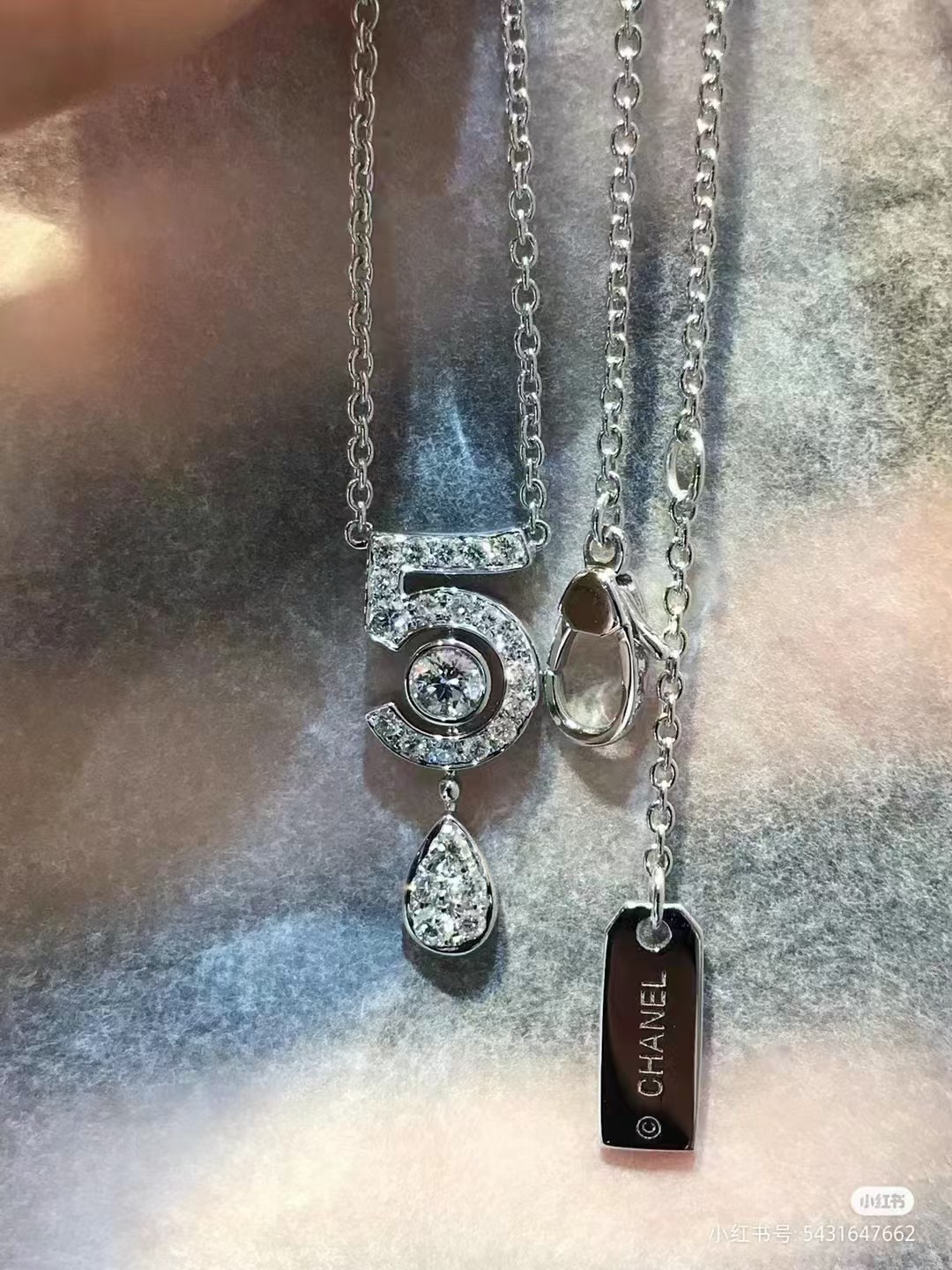 Buy replica Chanel NO.5 Teardrop Pendant Necklace and replica jewelry from PICKS Jewelry