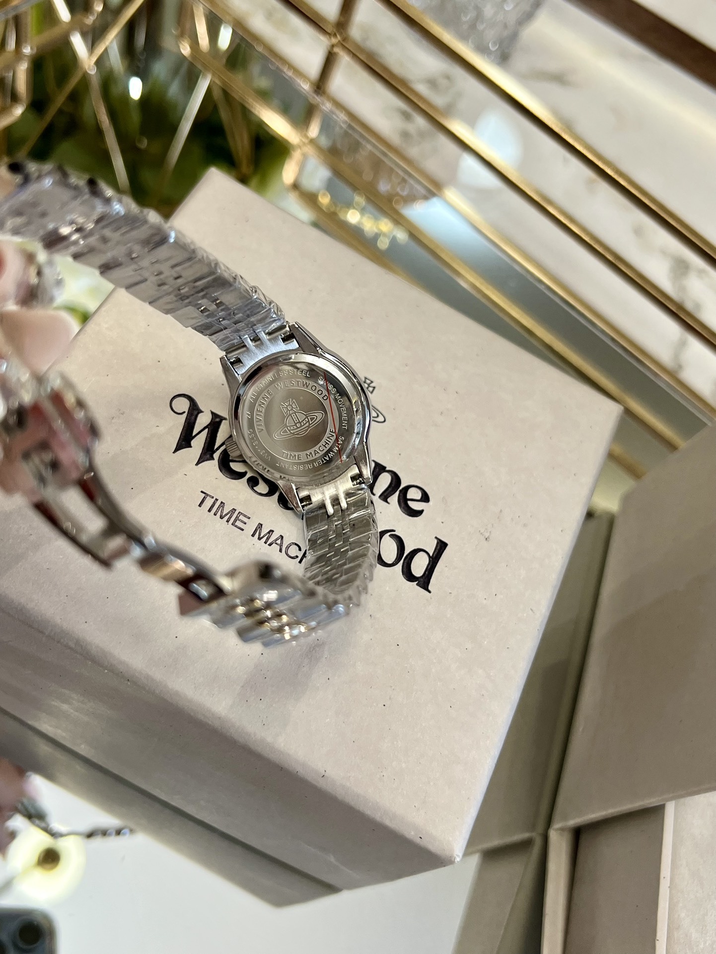 Buy replica Vivienne Westwood Silver Gold Mixed Color Band Watch - 30MM and replica jewelry from PICKS Jewelry