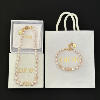 Buy replica Dior Rose Gold- Finish Vintage Pearl Necklace and replica jewelry from PICKS Jewelry