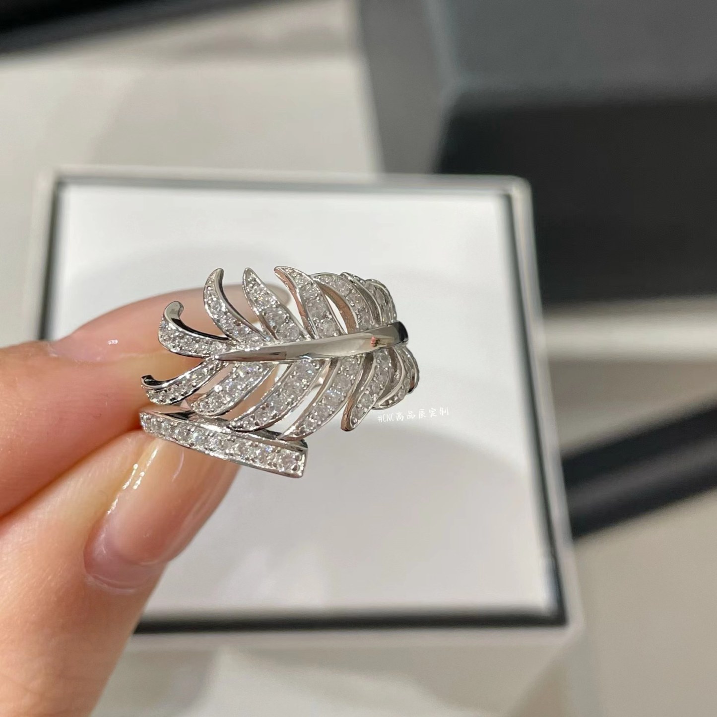 Buy replica Chanel Diamond Plume De Ring and replica jewelry from PICKS Jewelry