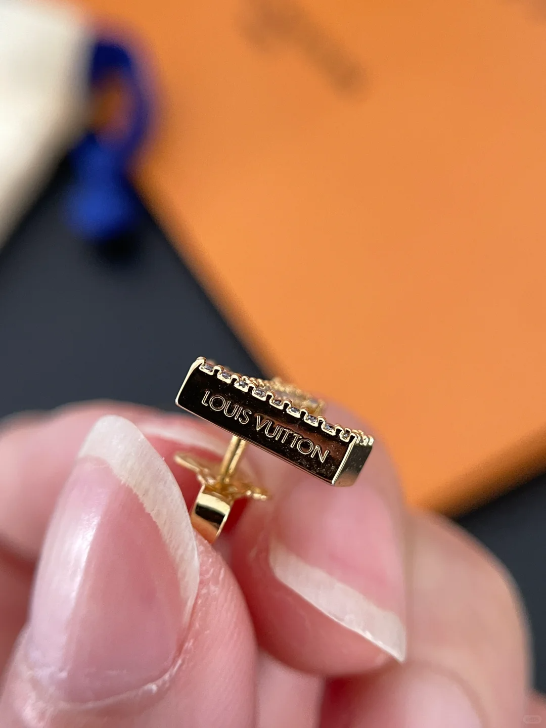 Buy replica Louis Vuitton Diamond LV Letter Earrings and replica jewelry from PICKS Jewelry