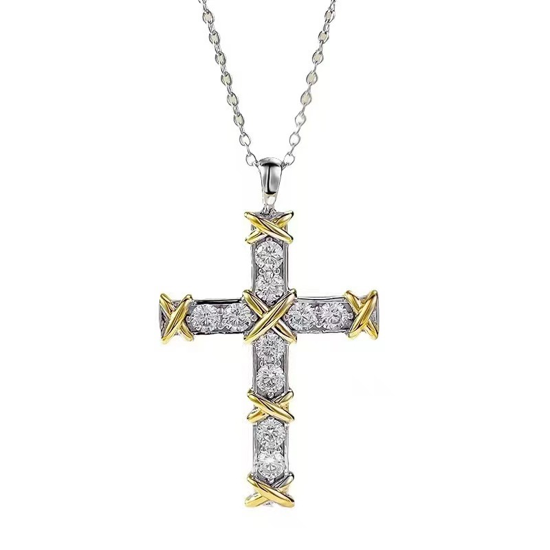 Buy replica Tiffany Ten Stone Cross Pendant with Diamonds and replica jewelry from PICKS Jewelry