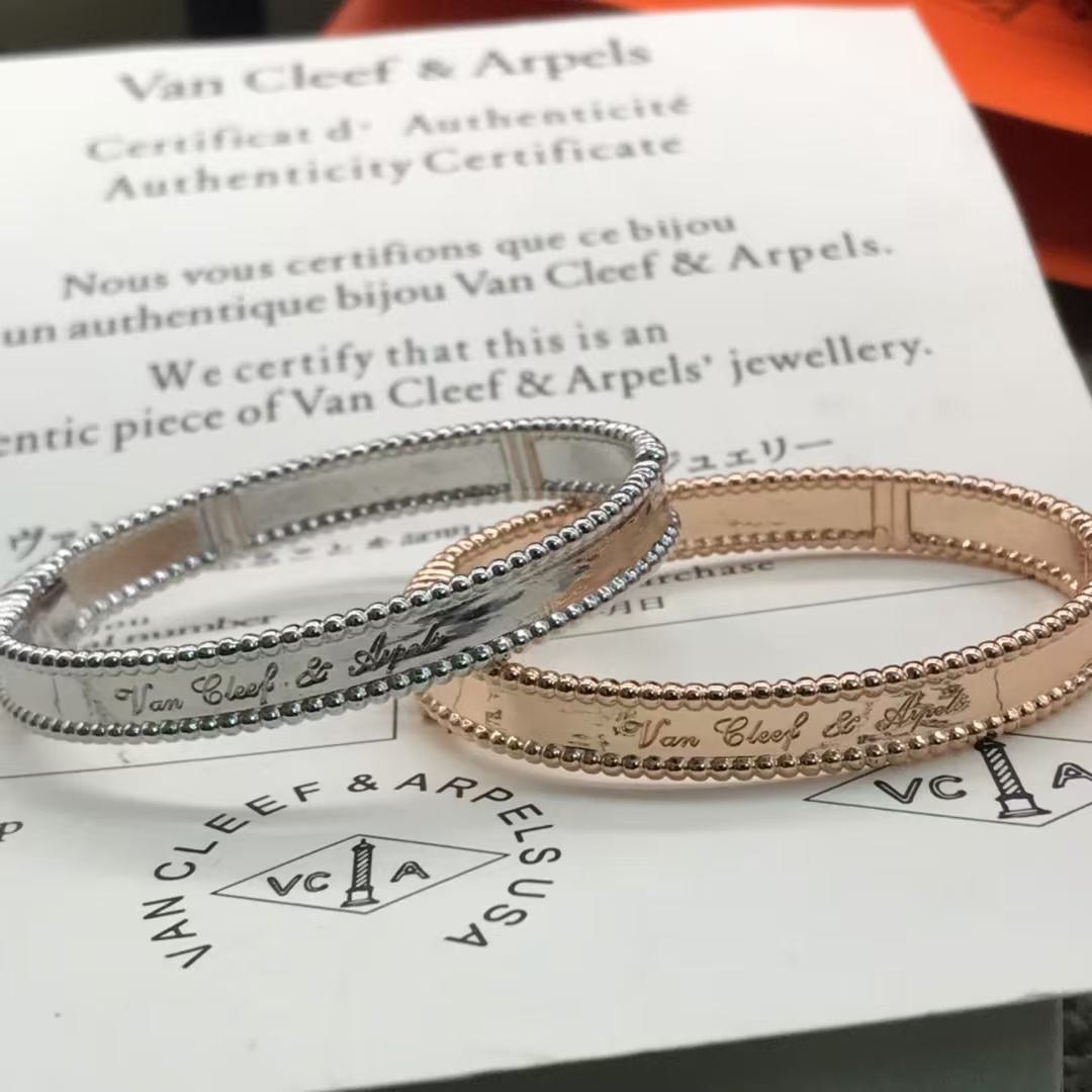 Buy replica Van Cleef & Arpels Perlée Signature Bracelet - Medium Bangle and replica jewelry from PICKS Jewelry