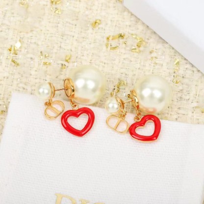 Buy replica Dior CD Heart Drop Front Back Pearl Stud Earring and replica jewelry from PICKS Jewelry
