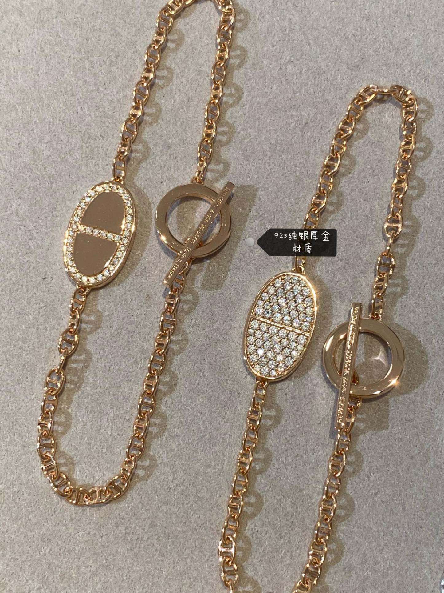Buy replica Hermes New Diamond Paved Pig Nose Bracelet and replica jewelry from PICKS Jewelry
