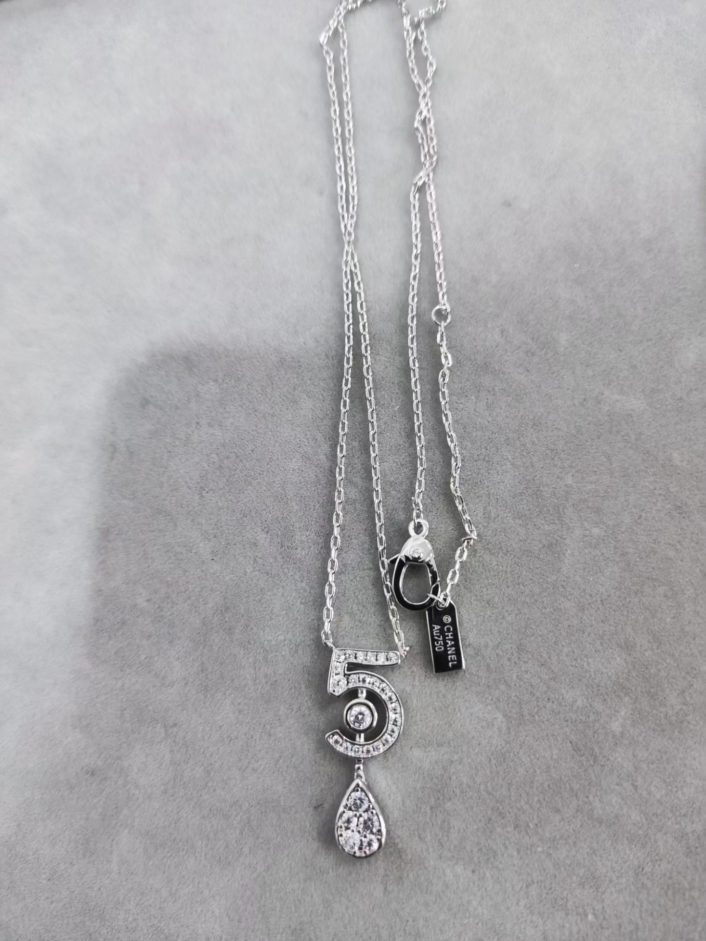 Buy replica Chanel NO.5 Teardrop Pendant Necklace and replica jewelry from PICKS Jewelry