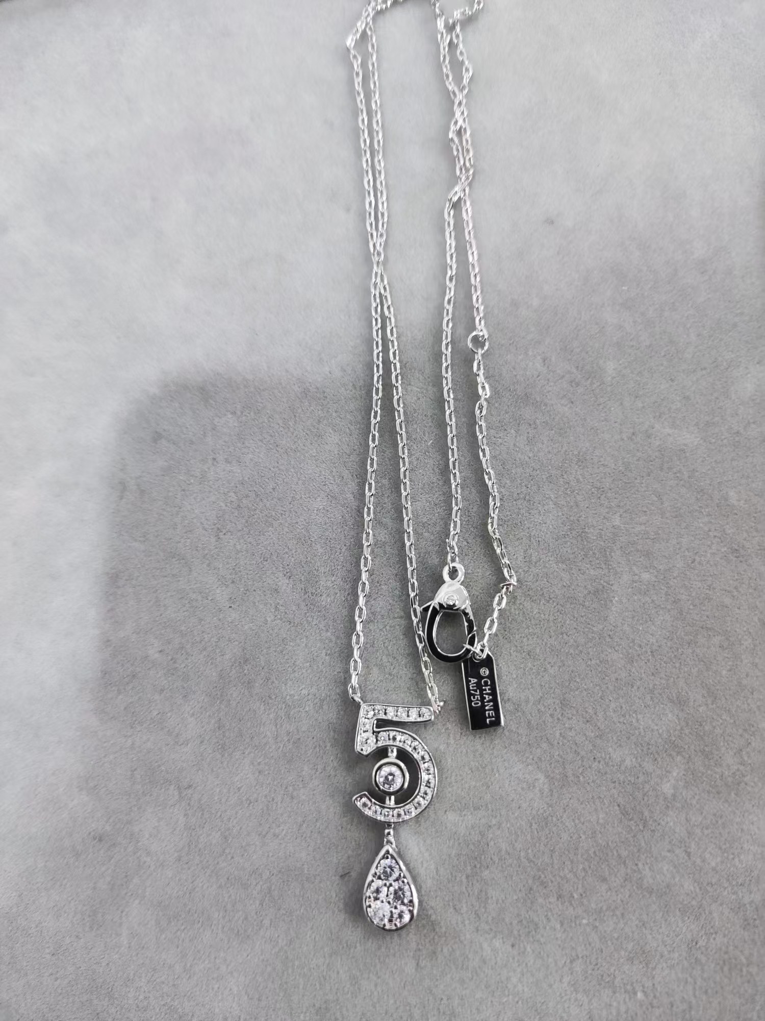 Buy replica Chanel NO.5 Teardrop Pendant Necklace and replica jewelry from PICKS Jewelry