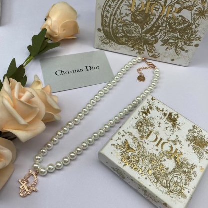 Buy replica Dior Letters Pendant Pearl Necklace and replica jewelry from PICKS Jewelry