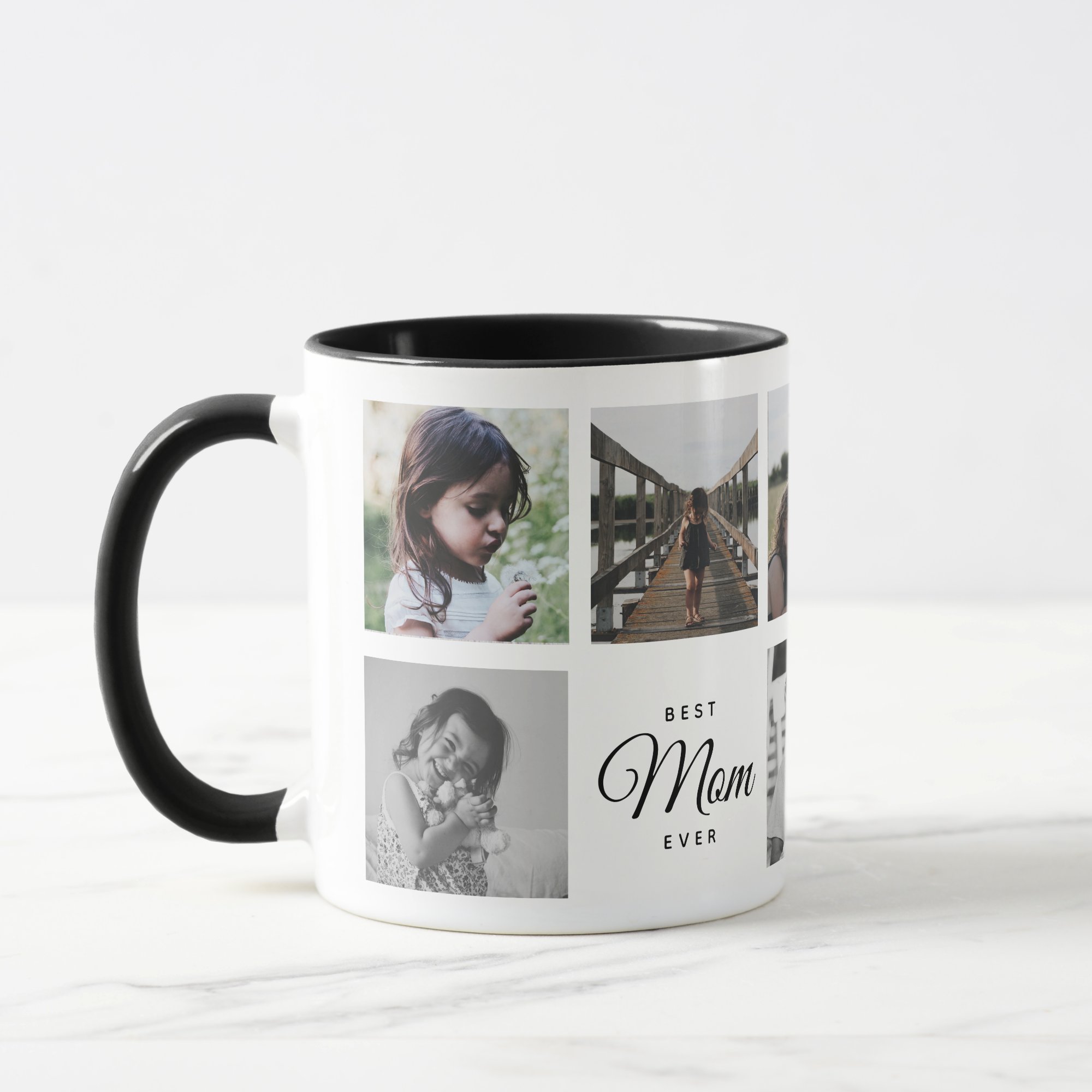 Instagram Photo Collage Mug - Best Mom Ever Mother's Day Accent Mug